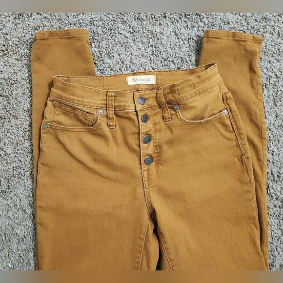 Madewell 9” Mid Rise Skinny Jeans Buttonfly Front Garment-Dyed  Women Size 27 - Picture 9 of 10